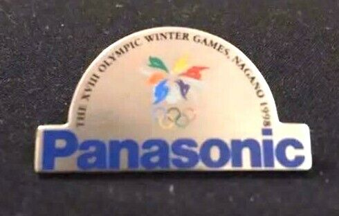 Rare  Vintage Winter Nagano Olympic Pin Badge Panasonic