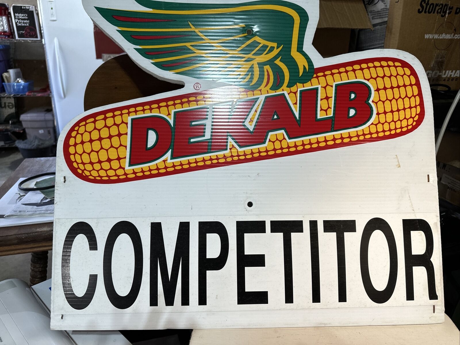 DEKALB Farming Seed Corn field Sign Flying Ear Wings competitor 24x20