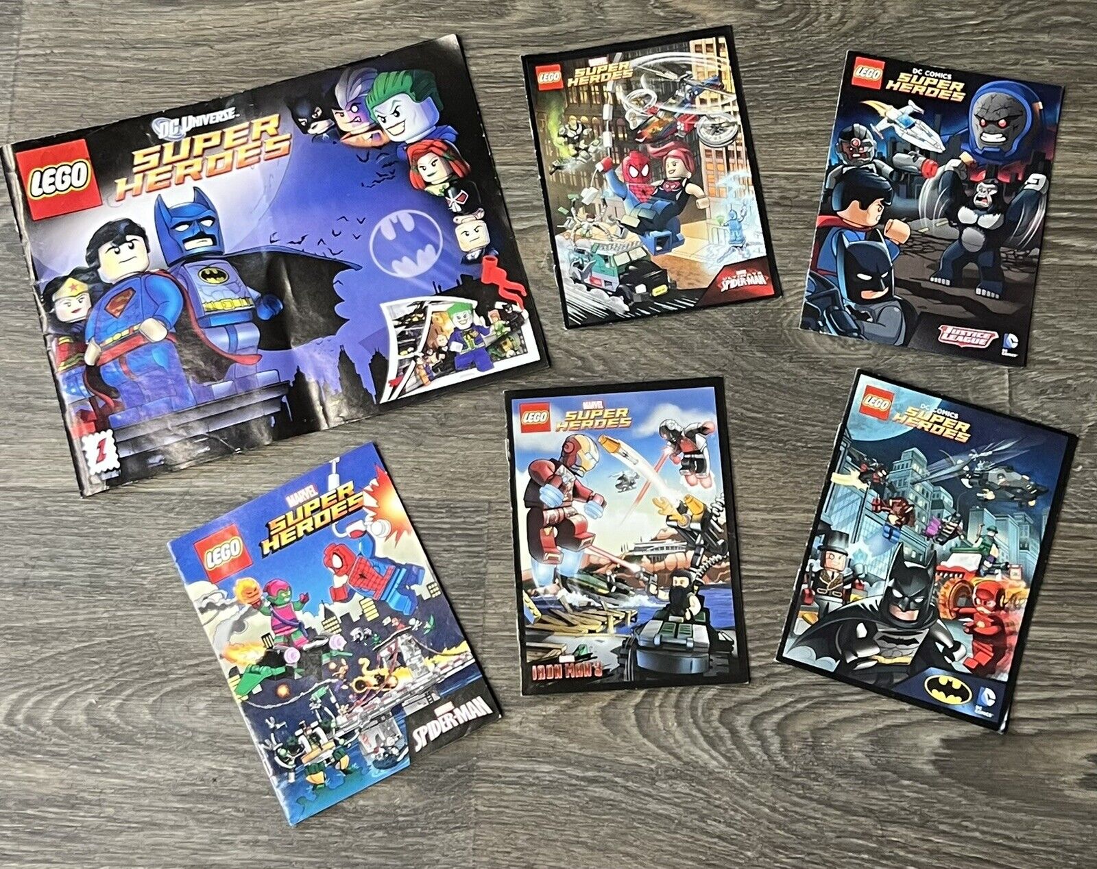 Lego DC/Marvel Super Heroes Mini-Comic Mixed Lot of 6