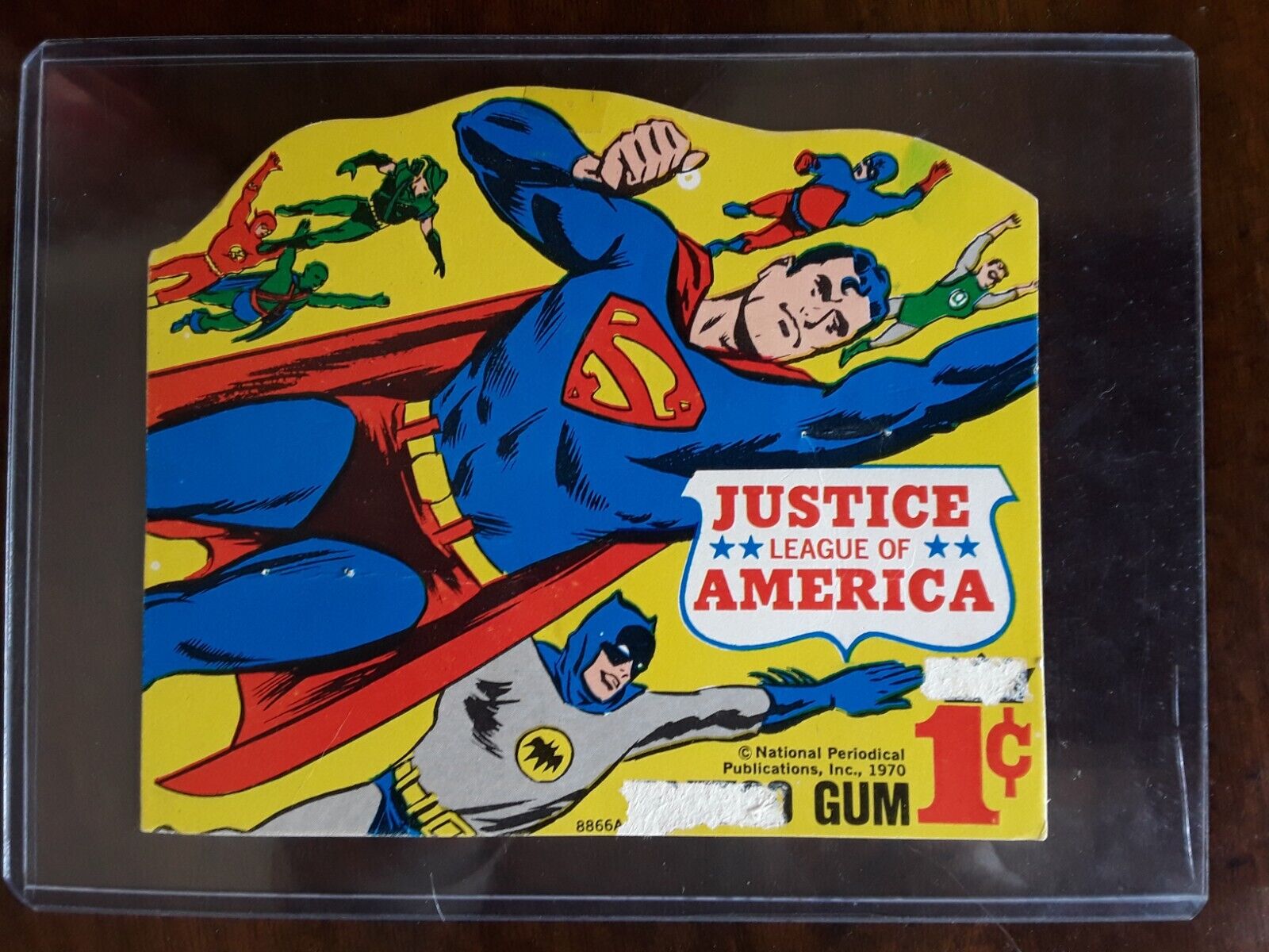 vintage 1970 Superman gumball machine header card