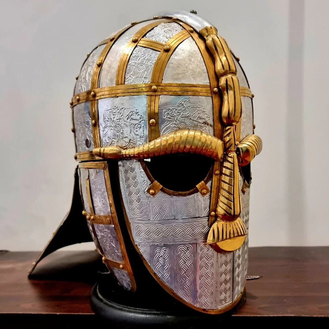 Medieval Sutton Hoo Warriors Helmet Viking Vendel Helmet