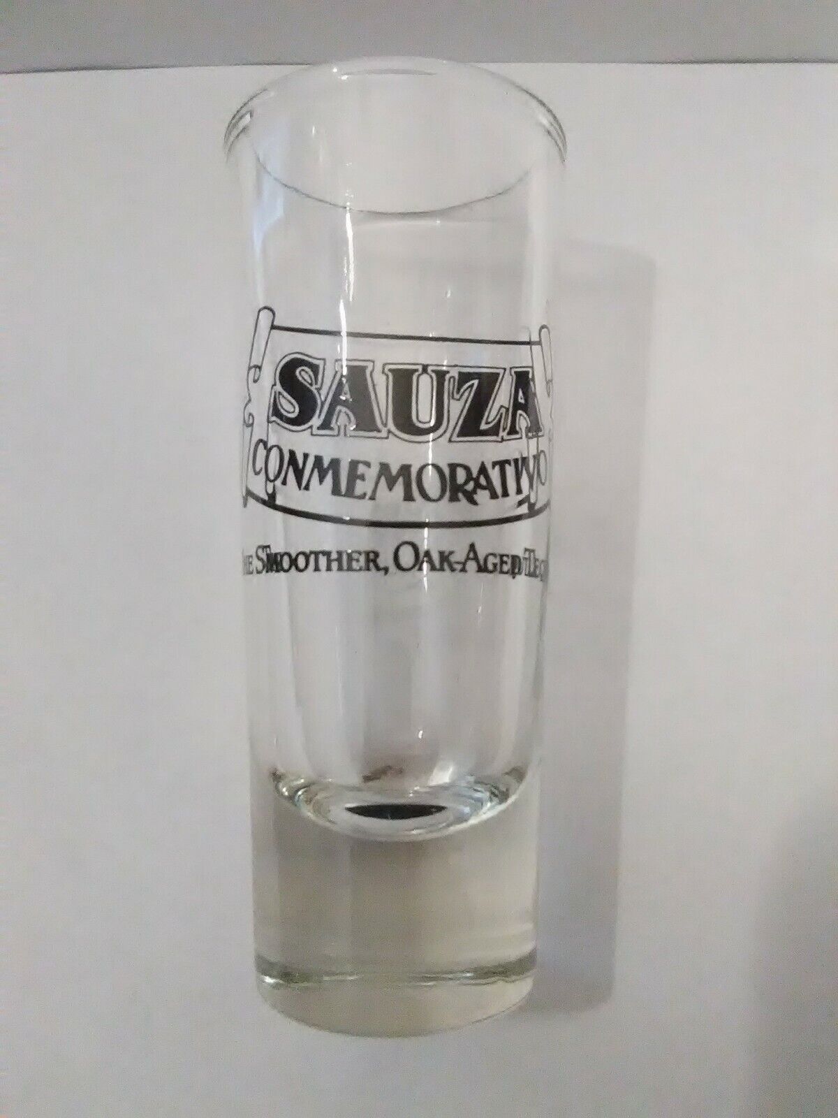 SAUZA COMMEMORATIVO OAK AGED LOGO TEQUILA SHOT GLASS GREAT FOR ANY COLLECTION
