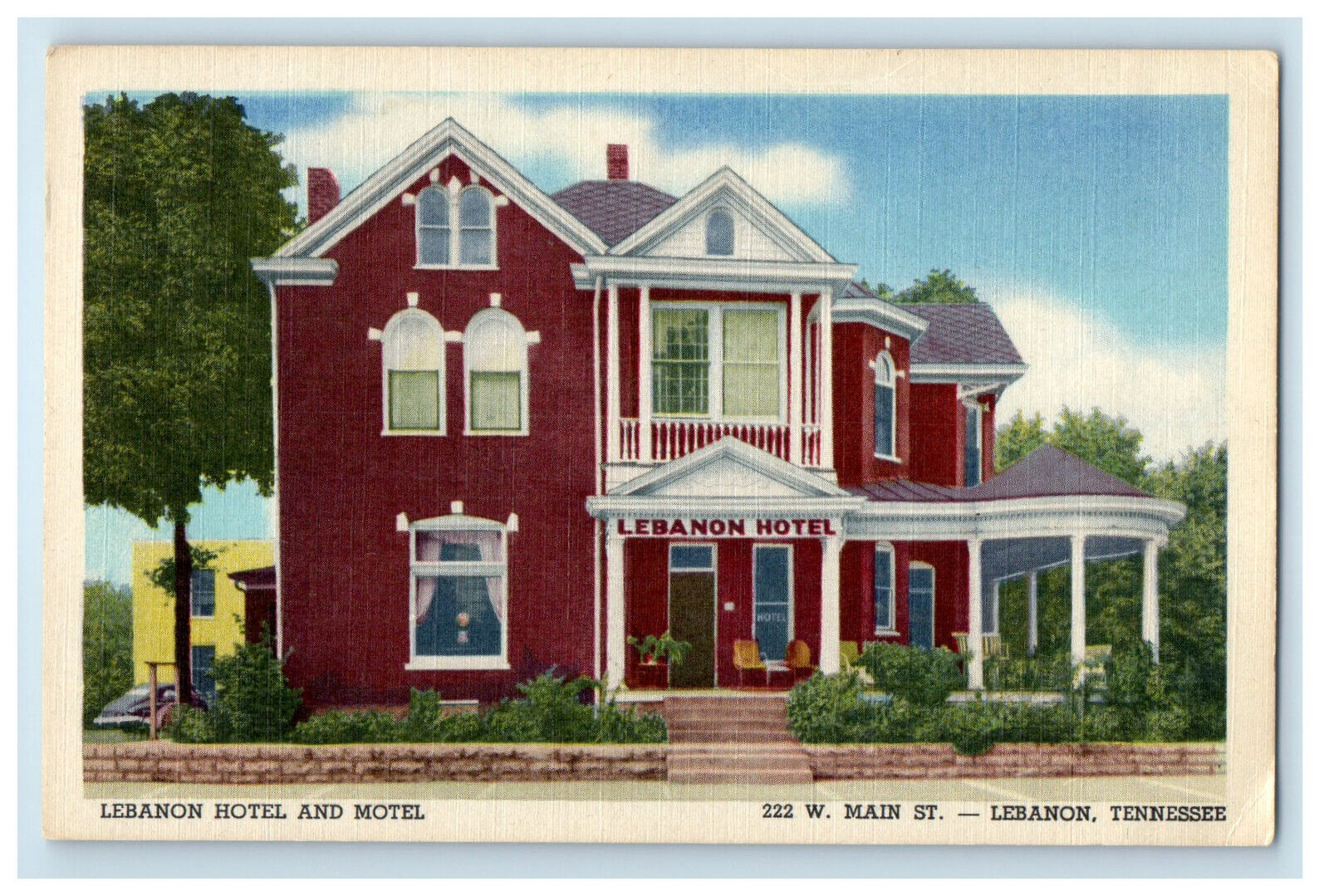 c1950s Lebanon Hotel and Motel, Lebanon Tennessee TN Vintage Unposted Postcard