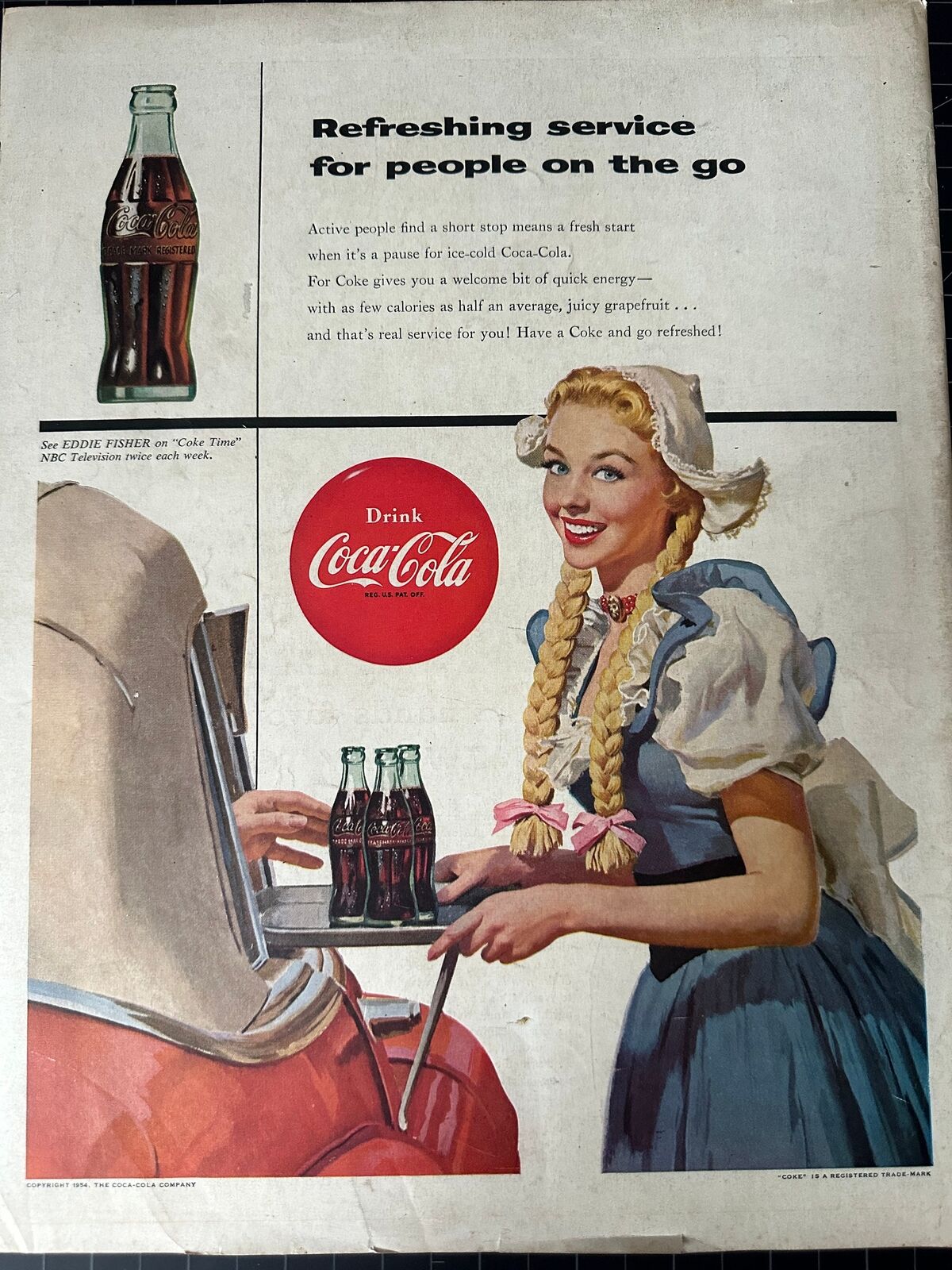 Vintage 1954 Coca-Cola Print Ad