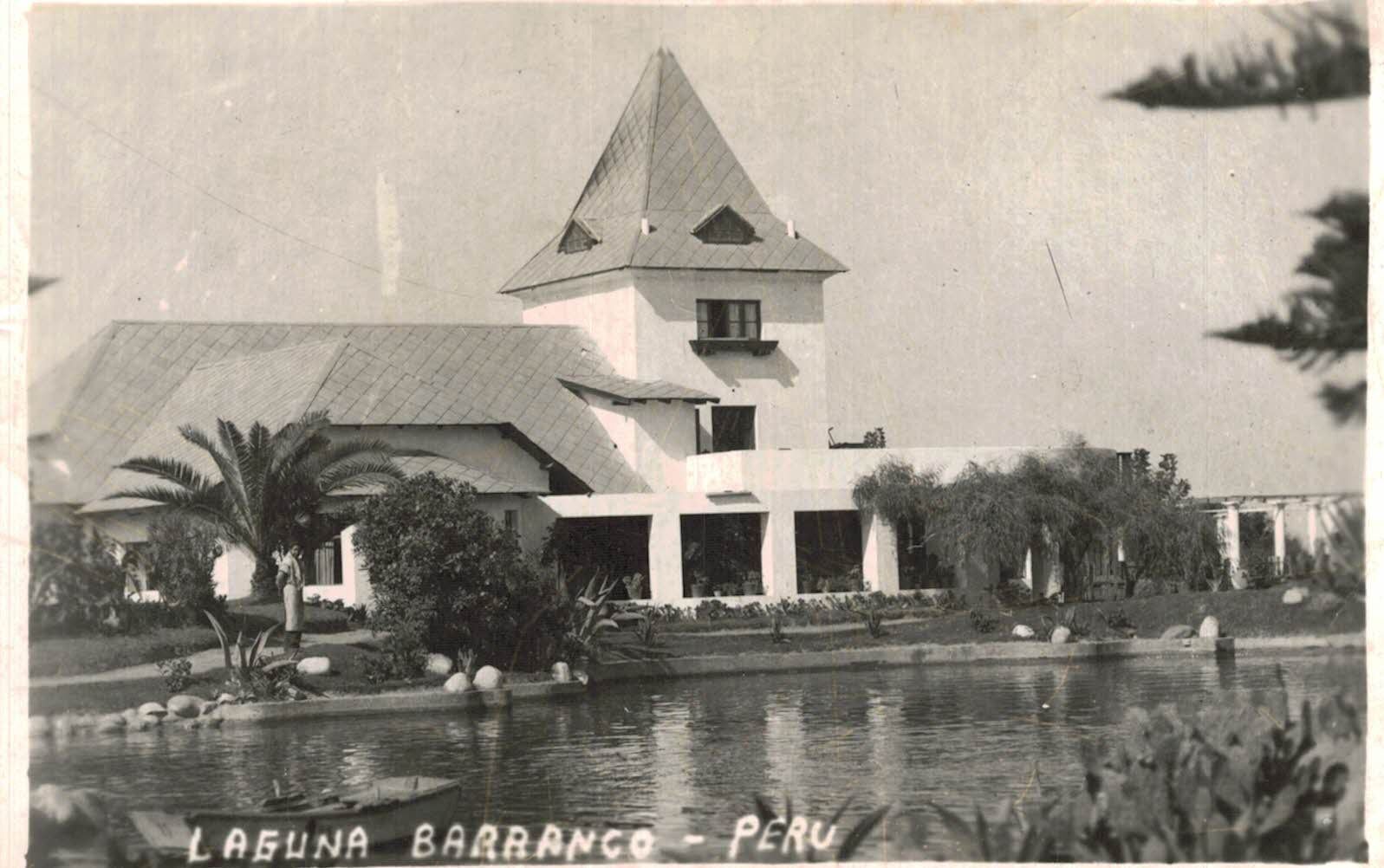 RPPC,Lima,Peru,South America,La Laguna Barranco,c.1940-50s