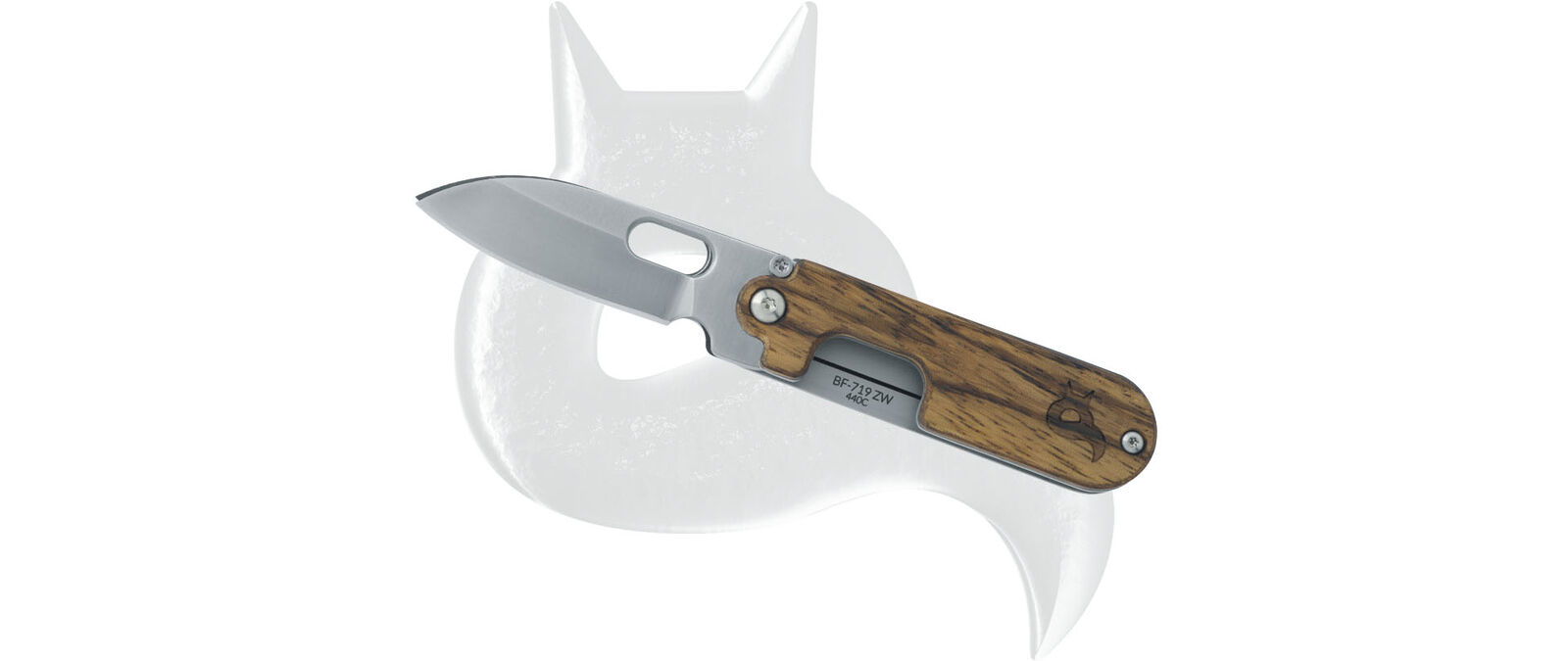 Black Fox Knives Bean Gen2 BF-719ZW Zebra Wood 440C Stainless Pocket Knife