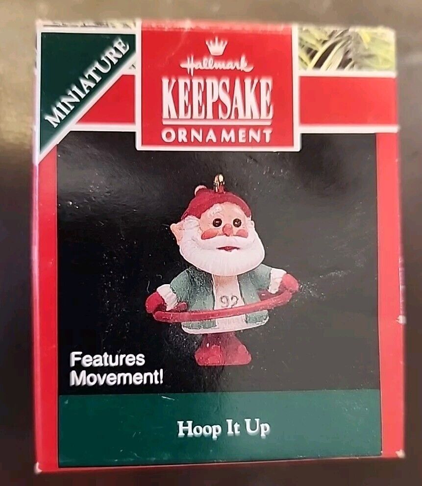 Hoop It Up 1992 Hallmark Keepsake Miniature Ornament Collector\'s Series Movable 