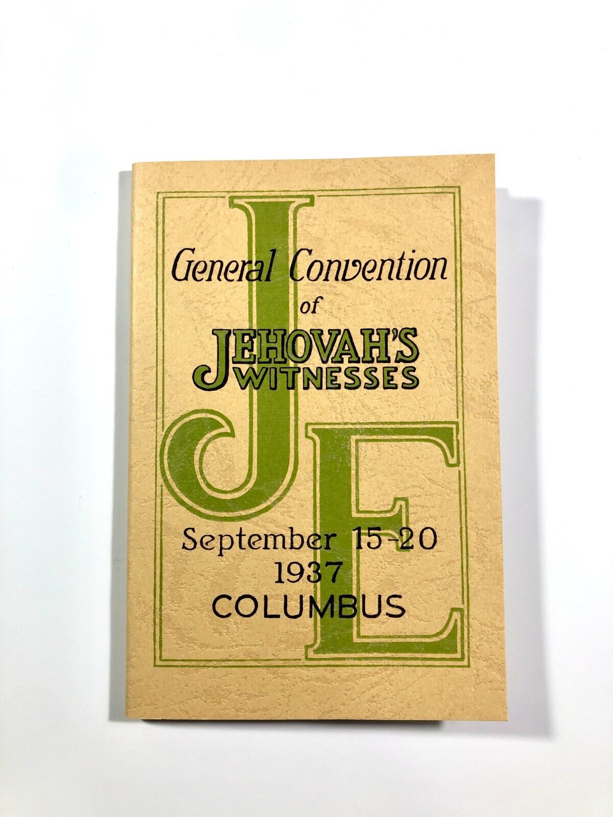 Watchtower IBSA Jehovah's Convention Program 1937 Columbus JE Perfect Repro
