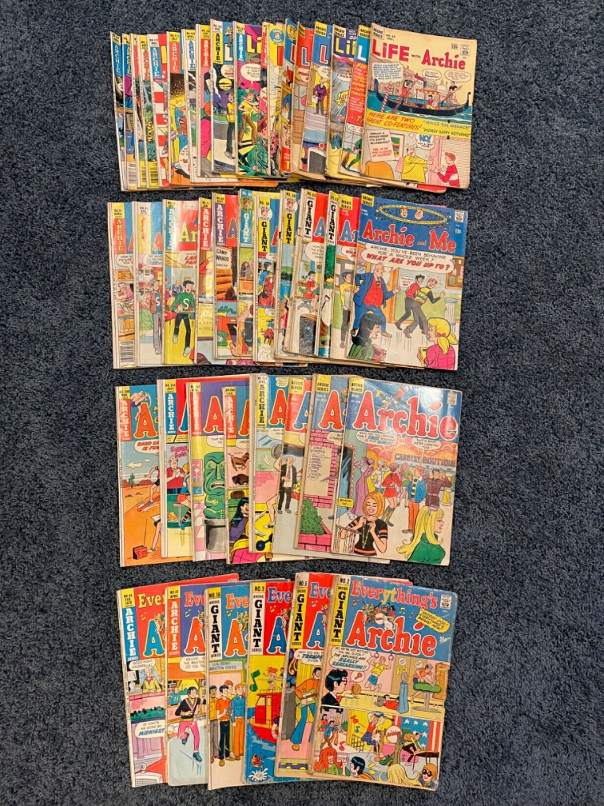 Archie Comic Books - Lot of 44 Issues 1964-1978 - Life With, Everything's & Me