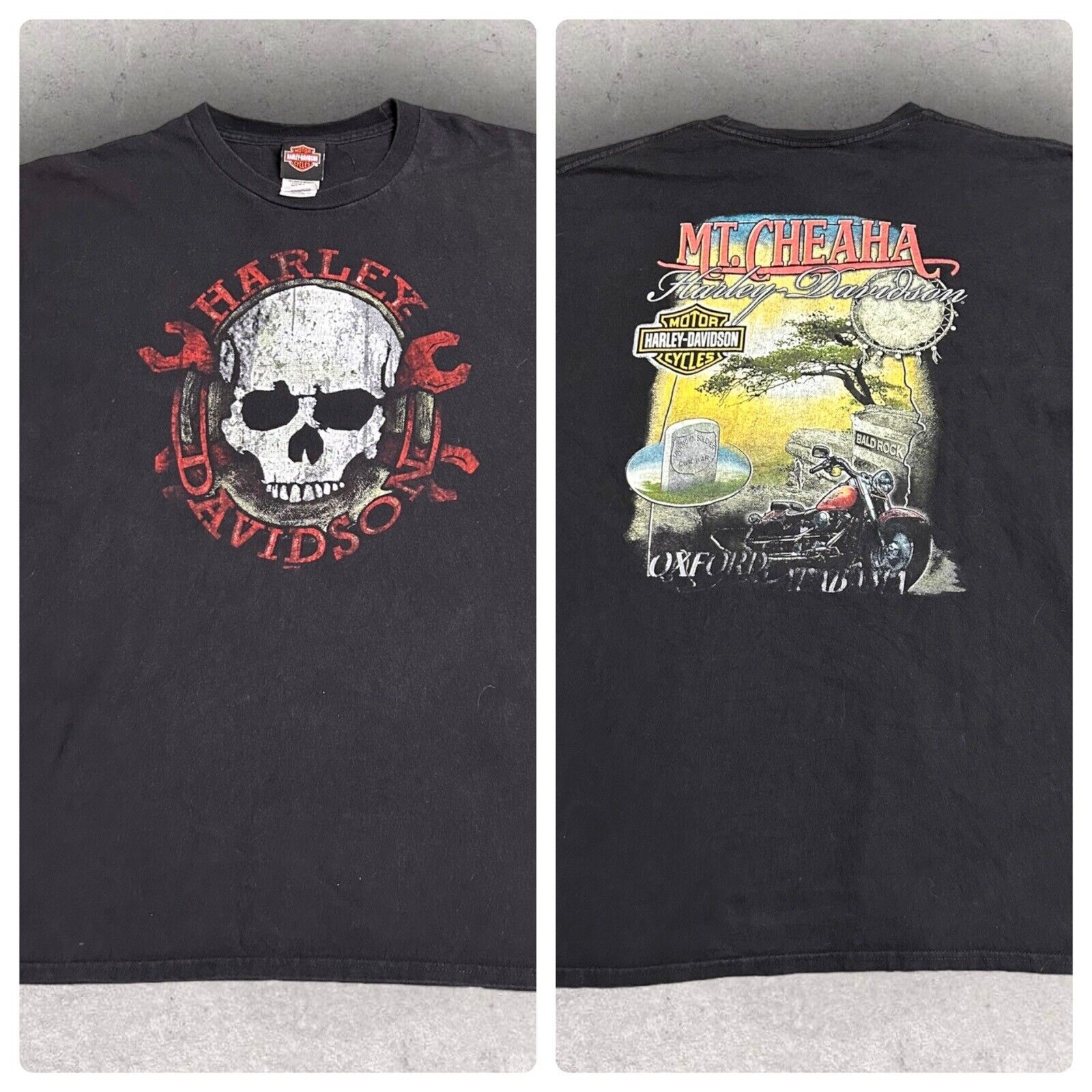 RARE Harley Davidson Mt Cheaha Gravestone T Shirt Men’s Fits Size XL Black