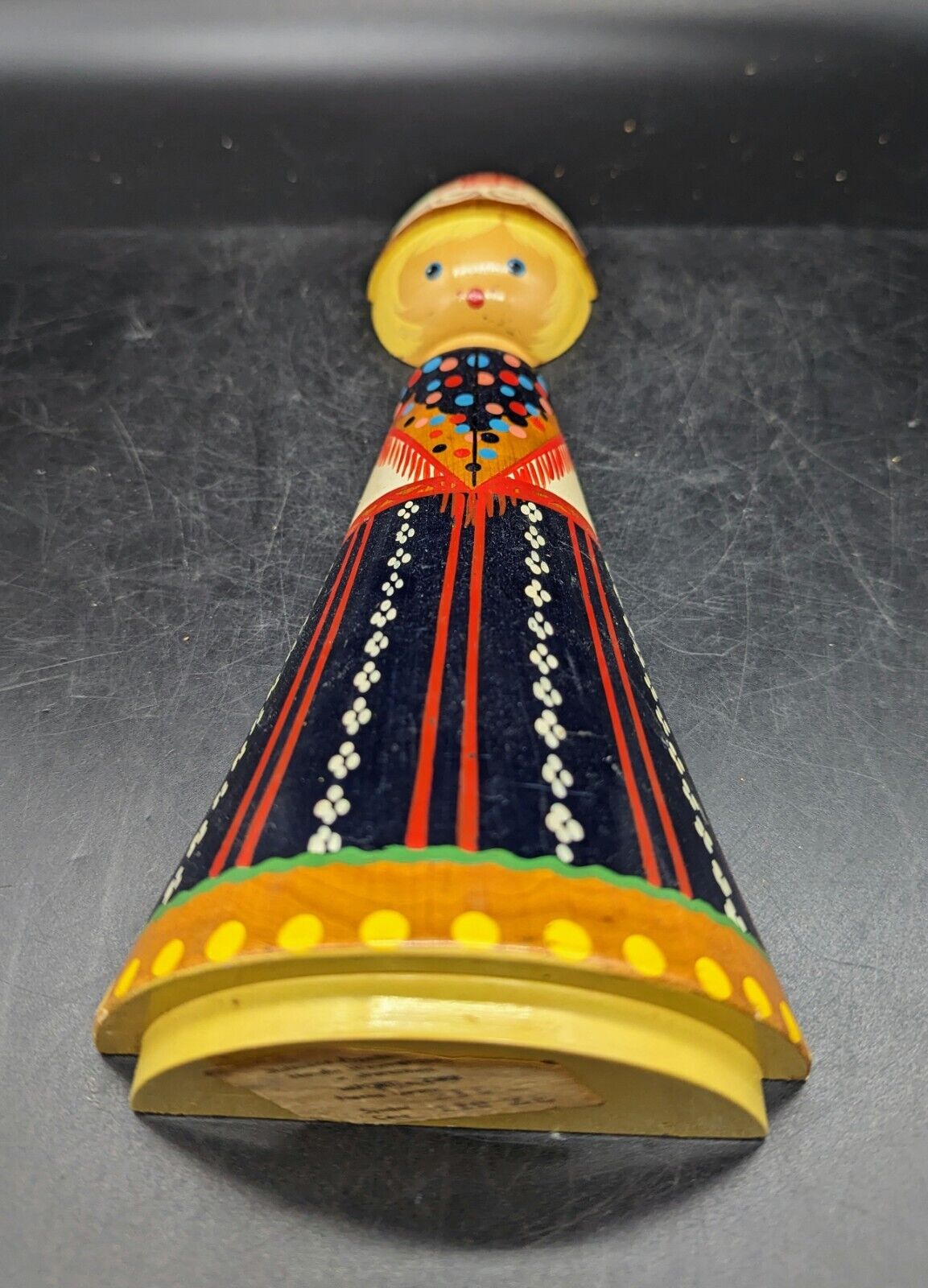 Vintage Wood Wooden Russian Folk Art Salvo Hanging Figurine Doll Girl