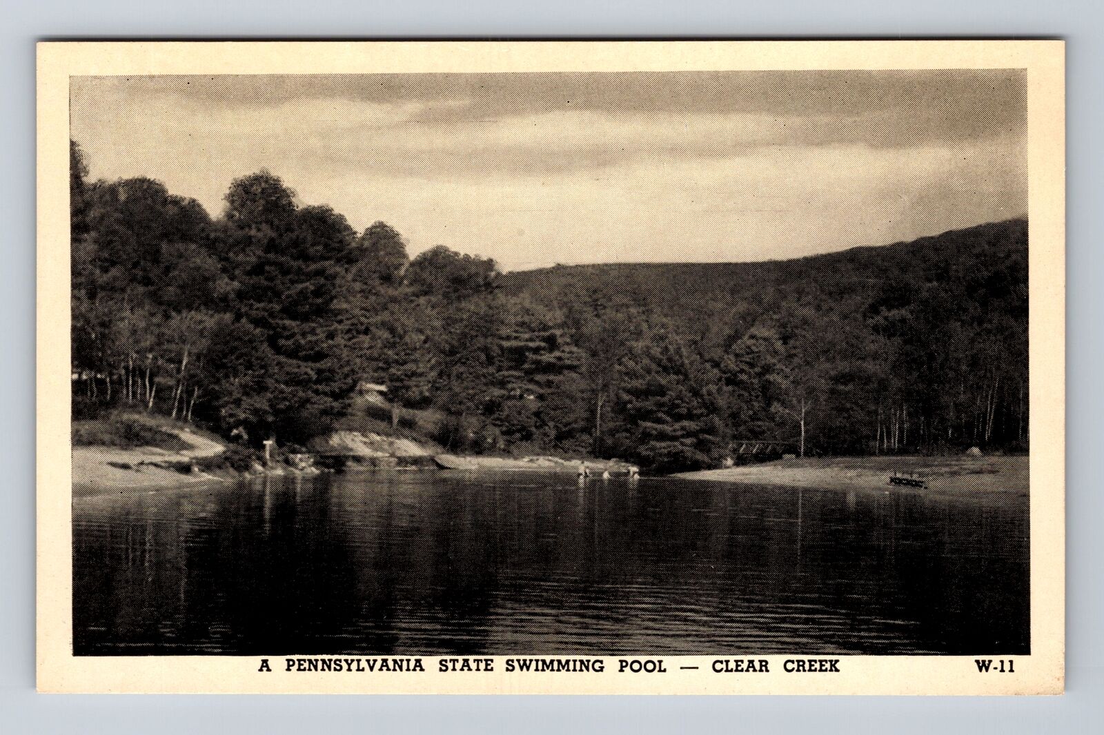 PA-Pennsylvania, State Swimming Pool, Clear Creek, Antique, Vintage Postcard