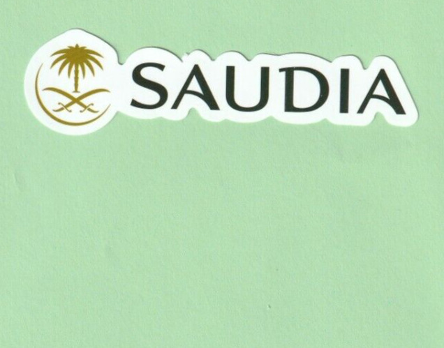 Saudia - Saudi Arabian Airlines sticker - appr. 10cm x 2cm