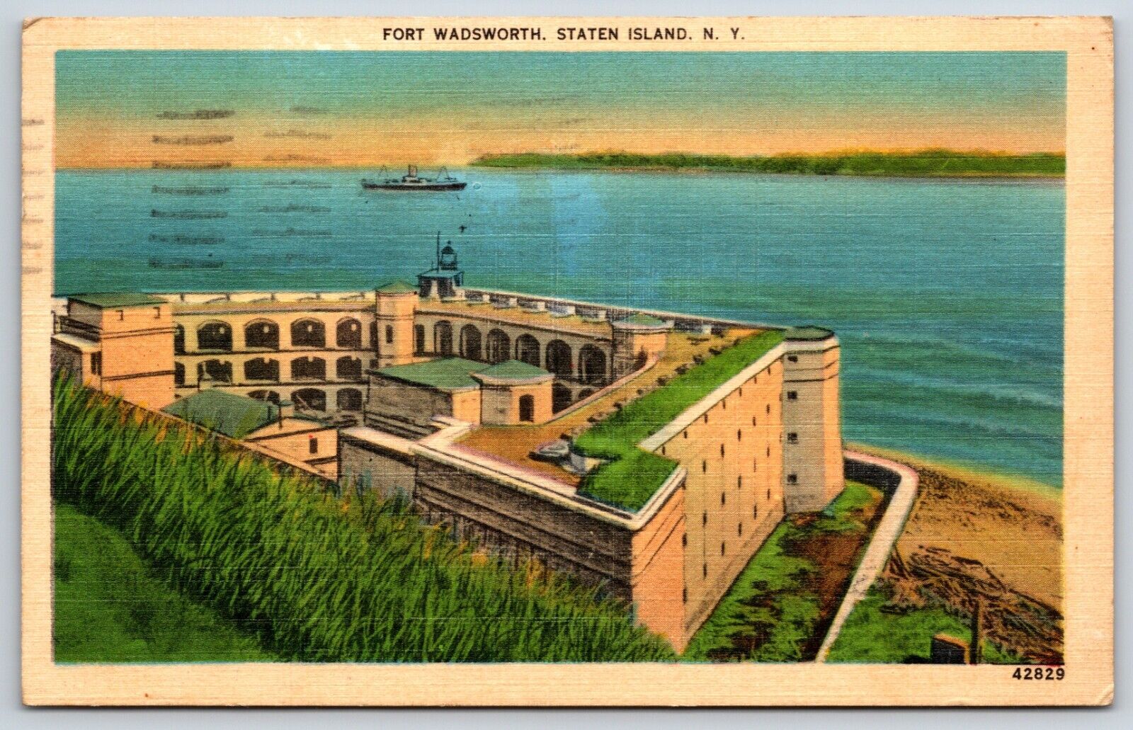 Postcard Fort Wadsworth, Staten Island, New York Posted 1941