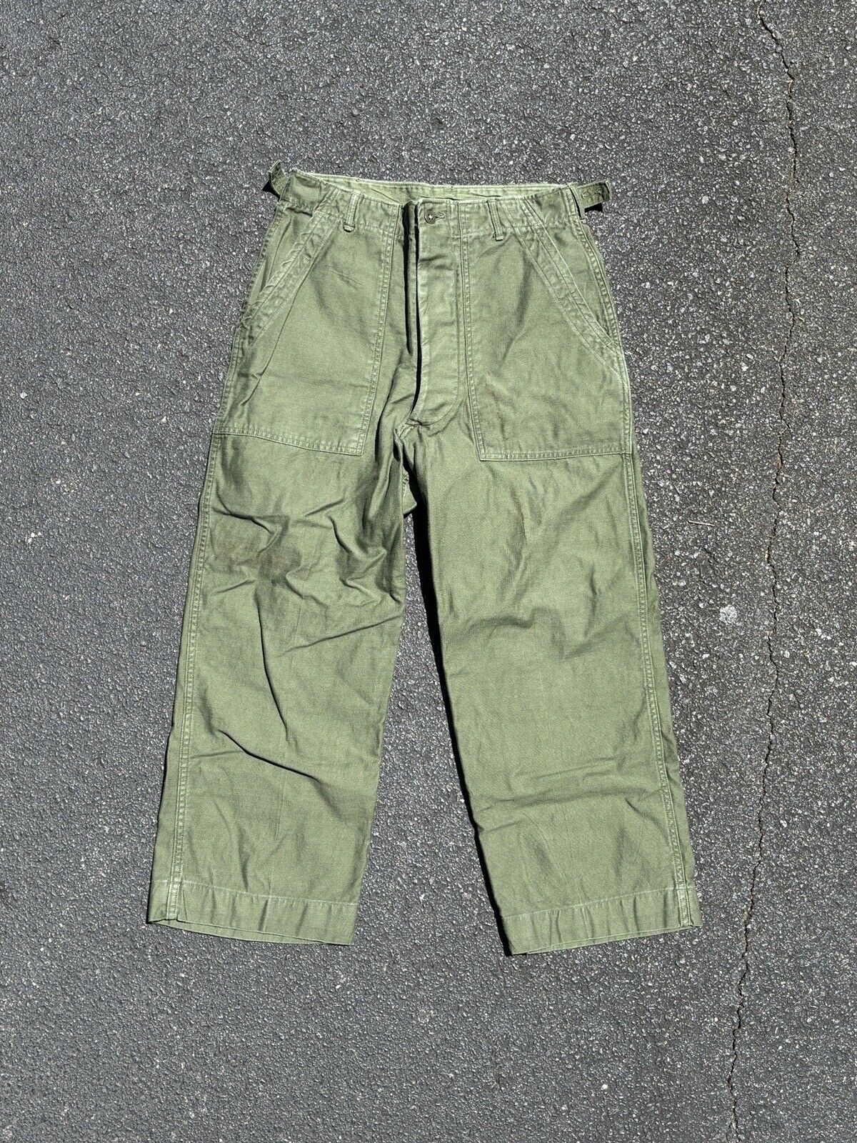 1960s vintage VIETNAM sateen OG-107 us army 30x30 military TYPE1 trousers pants