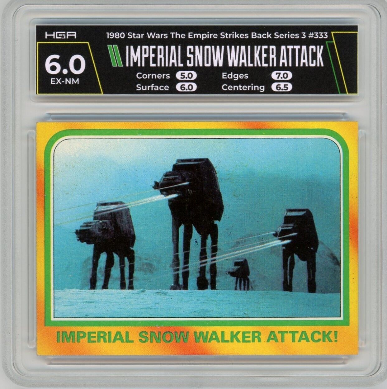 1980 Topps #333 The Empire Strikes Back ATAT Snow Walkers HGA 6.0 Horizontal