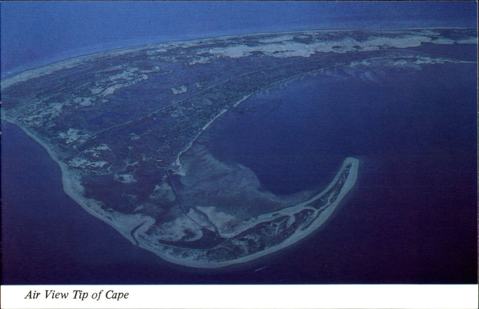 Aerial View Tip of Cape Cod Massachusetts ~ 1950-60s vintage postcard