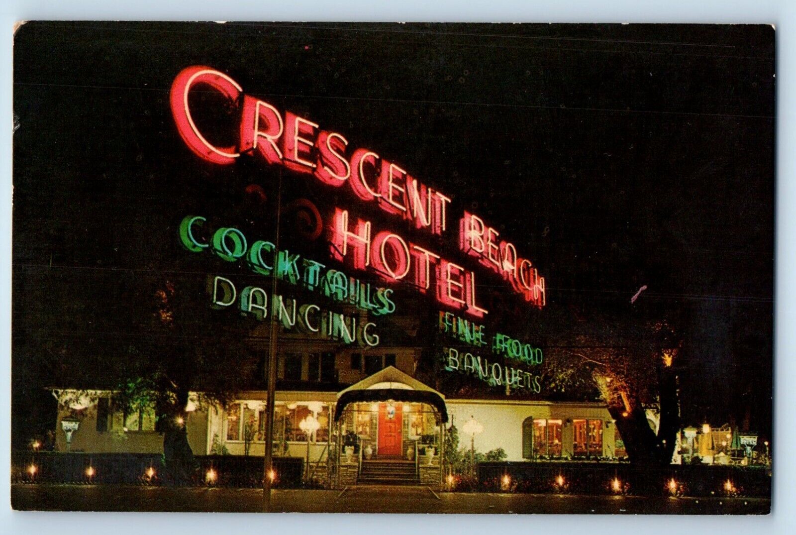 Rochester New York Postcard Crescent Beach Hotel Edgemere c1960 Vintage Antique