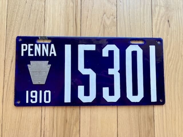1910 Pennsylvania License Plate