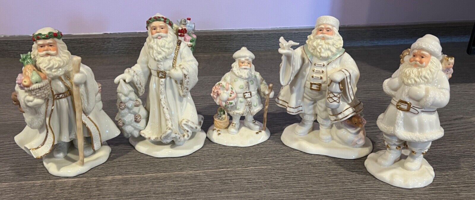Group of 5 Lenox Classic Santa Claus Figurines 6.5\