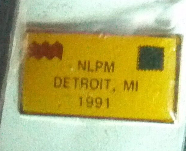Rare Enamel NLPM National League of Postmasters Pin USPS 1991 Detroit Michigan