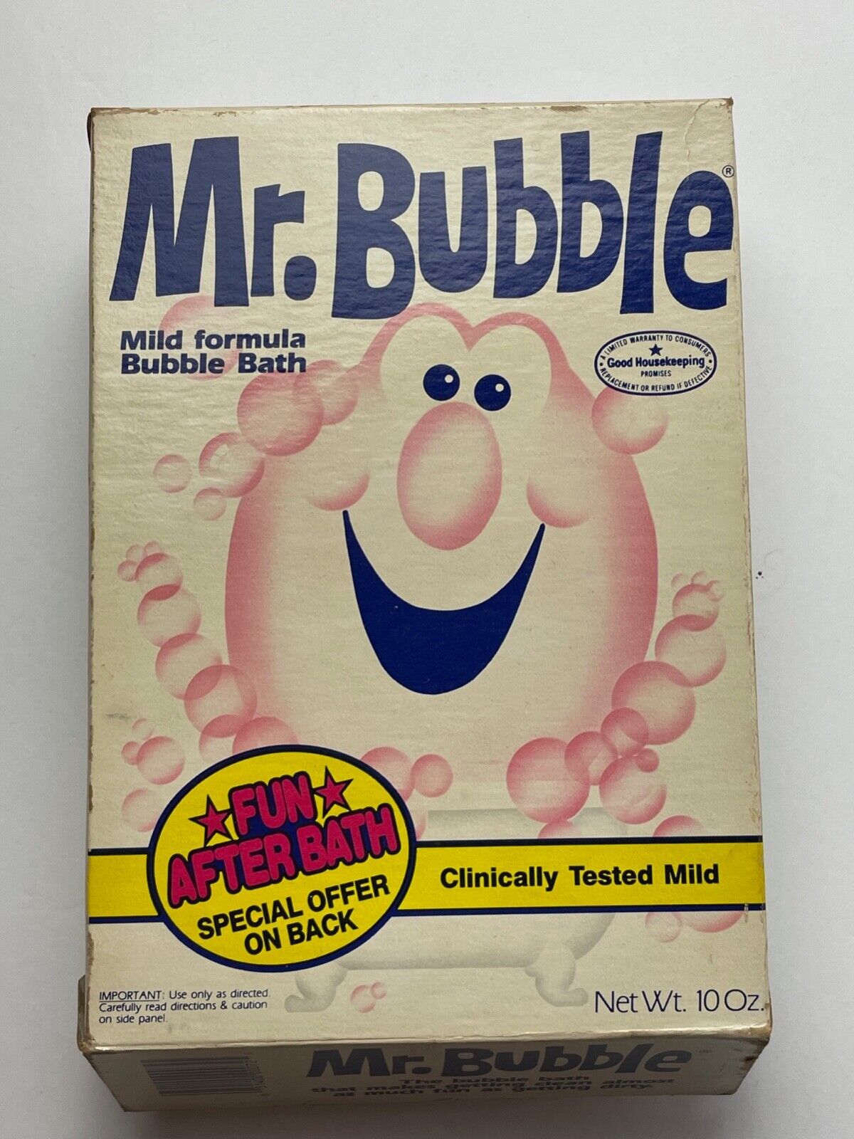 1980\'s Vintage MR BUBBLE box bubble bath advertising character w/ premium offers