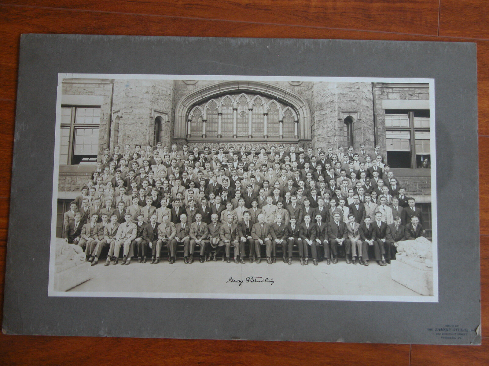 Vtg 30s Philadelphia Historical Frankford High School Photograph Oxford Ave PA