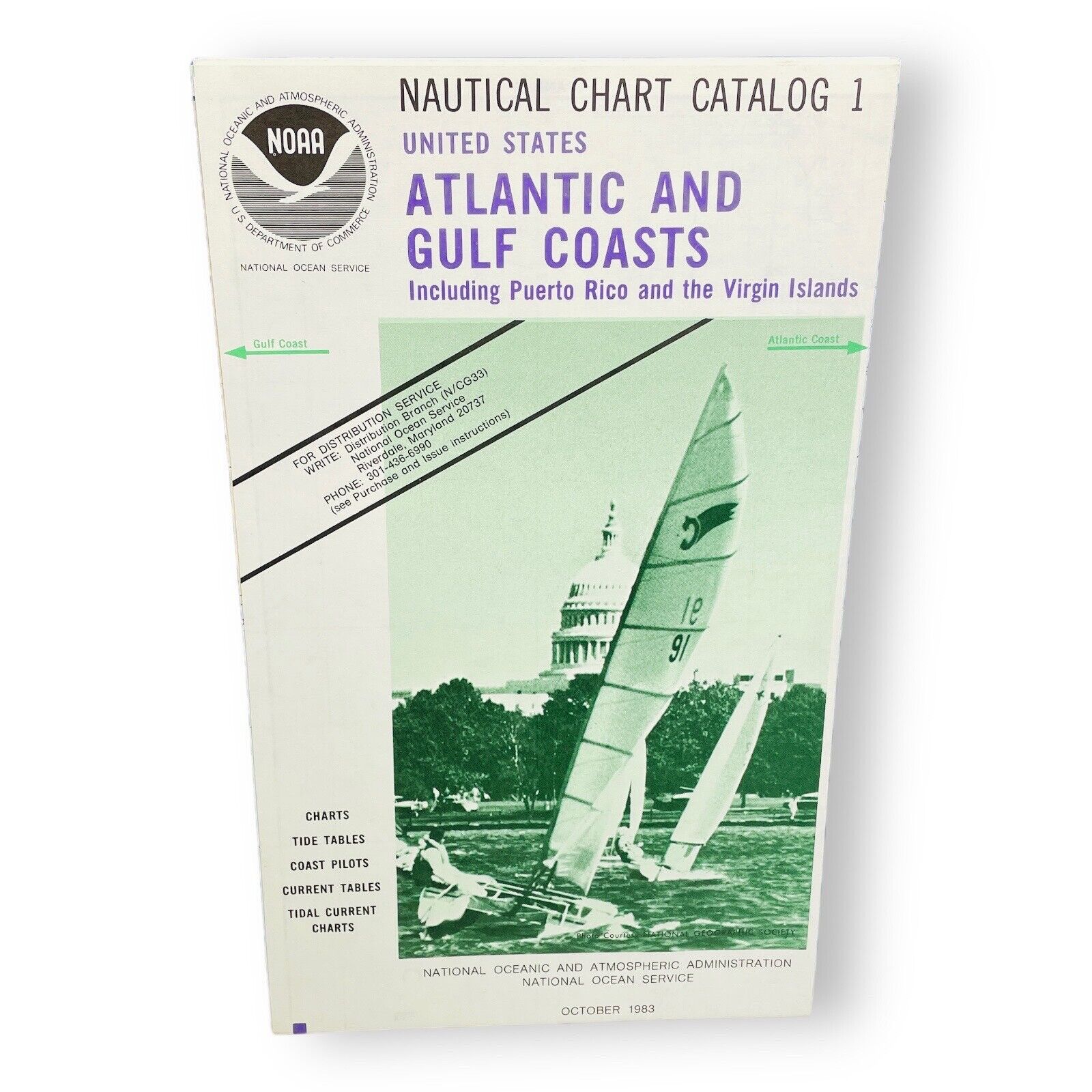 Nautical Chart Catalog 1 US Atlantic & Gulf Coasts Puerto Rico NOAA October 1983