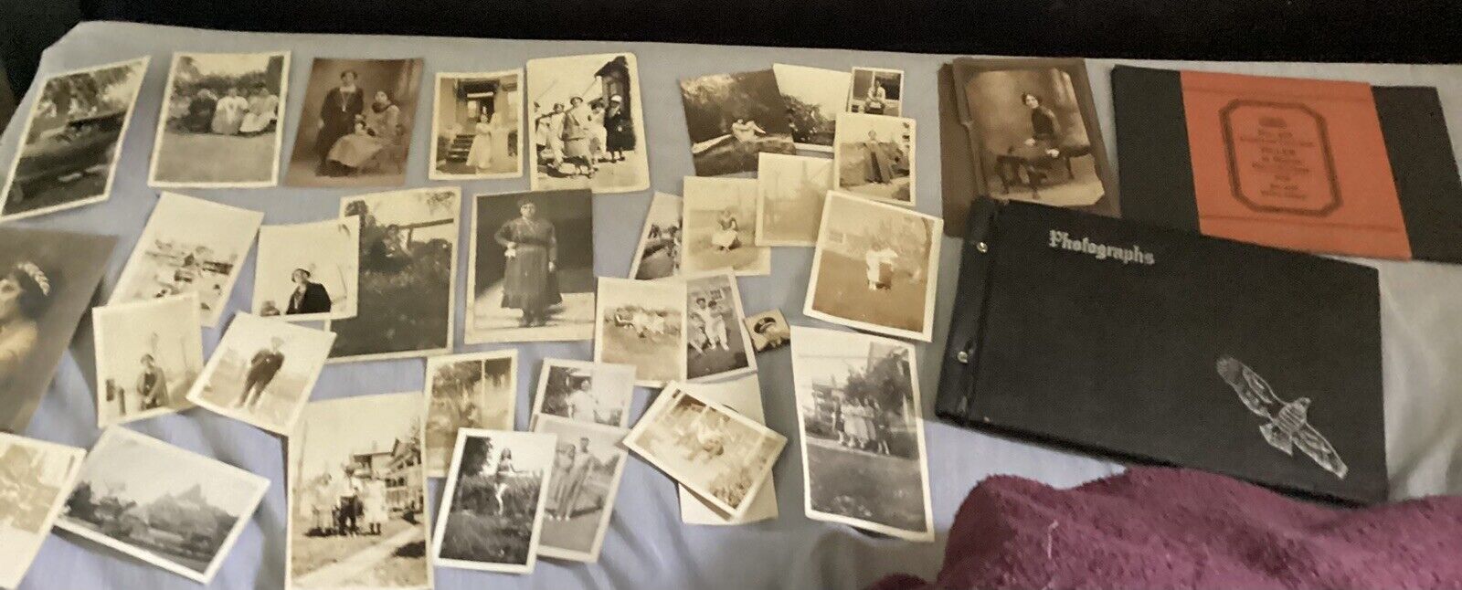 Antique Vintage Lot Of 100+ Old Photos + Album Of Pics + New Album Filler Sheets