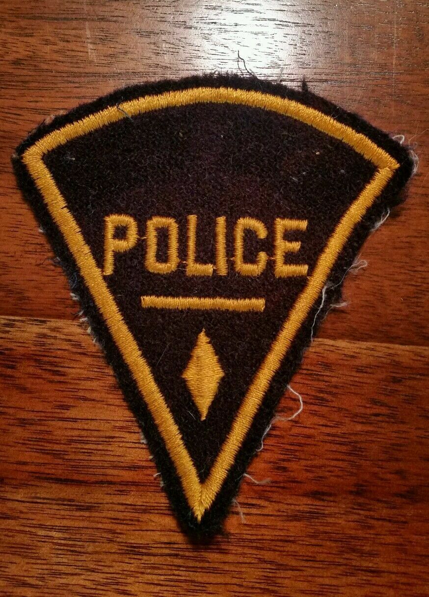  Early vintage Police Dept Black with Gold stitching  patch