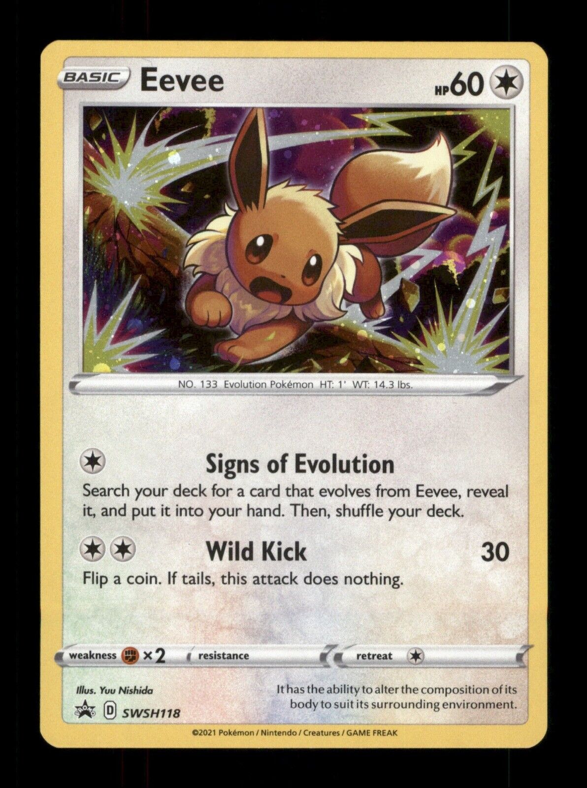 Eevee SWSH118 Holo 2021  Pokemon Trading Card TCG 