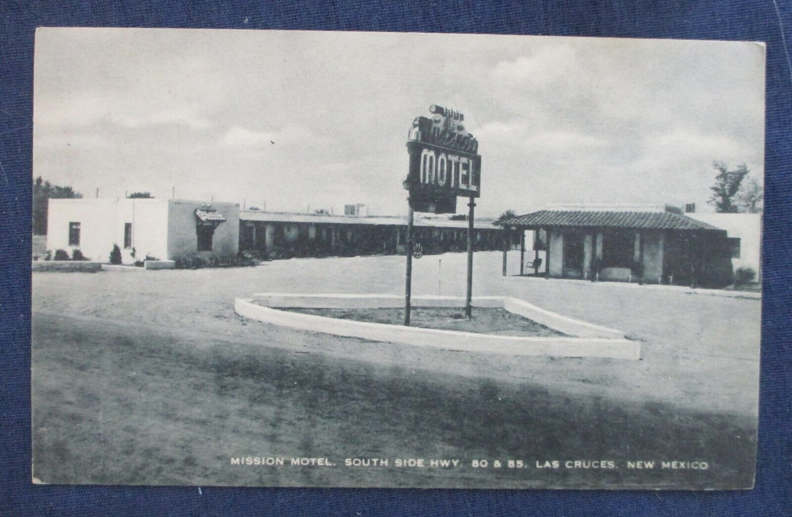 1940s Las Cruces New Mexico Mission Motel Postcard