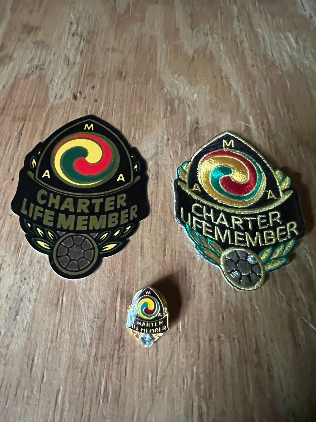 AMA CHARTER LIFE MEMBER PIN, PATCH & DECAL