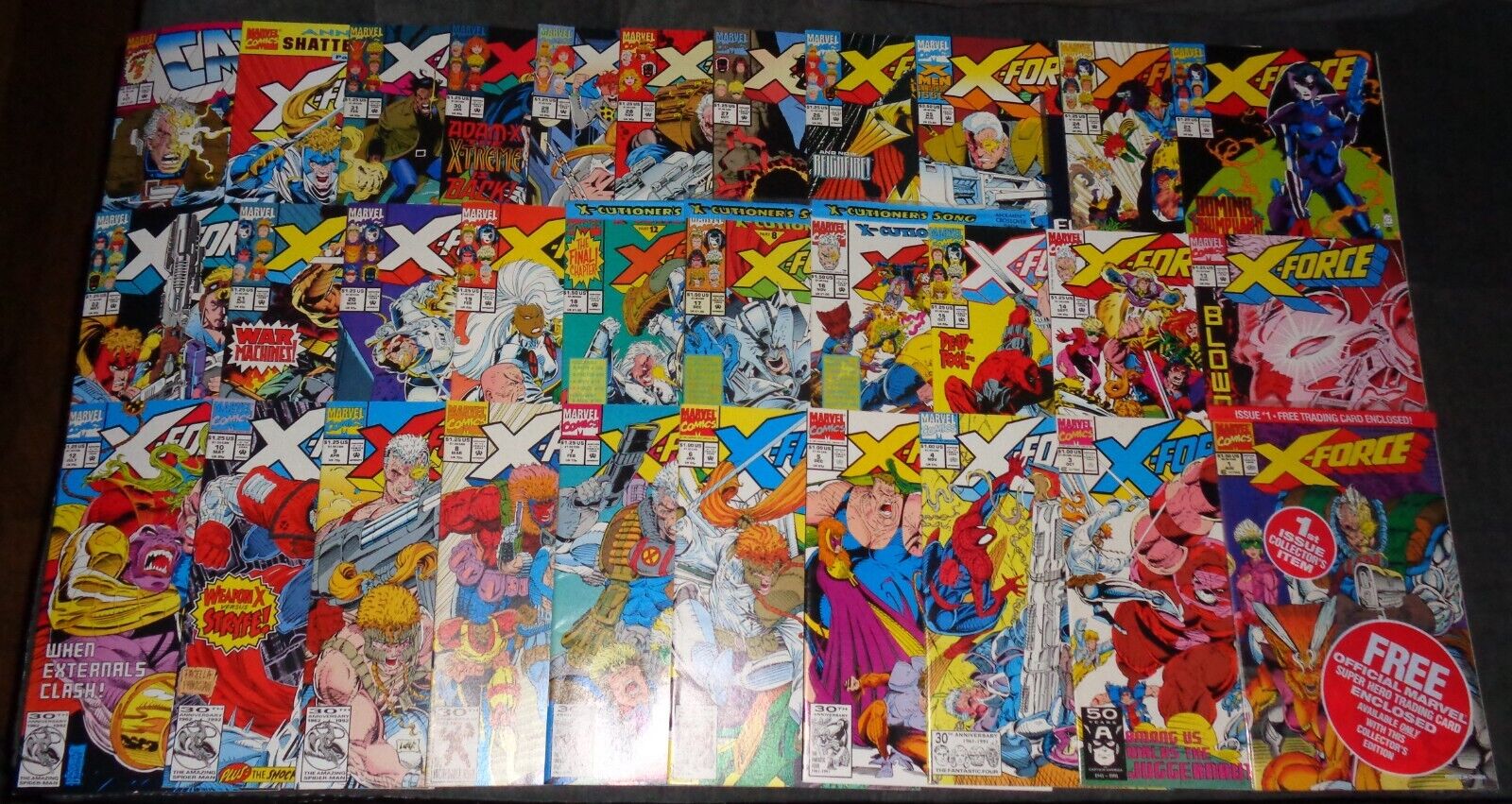 X-FORCE (1991) MARVEL comic book (LOT OF 31) ranging # 1- 31, CABLE (D-219)