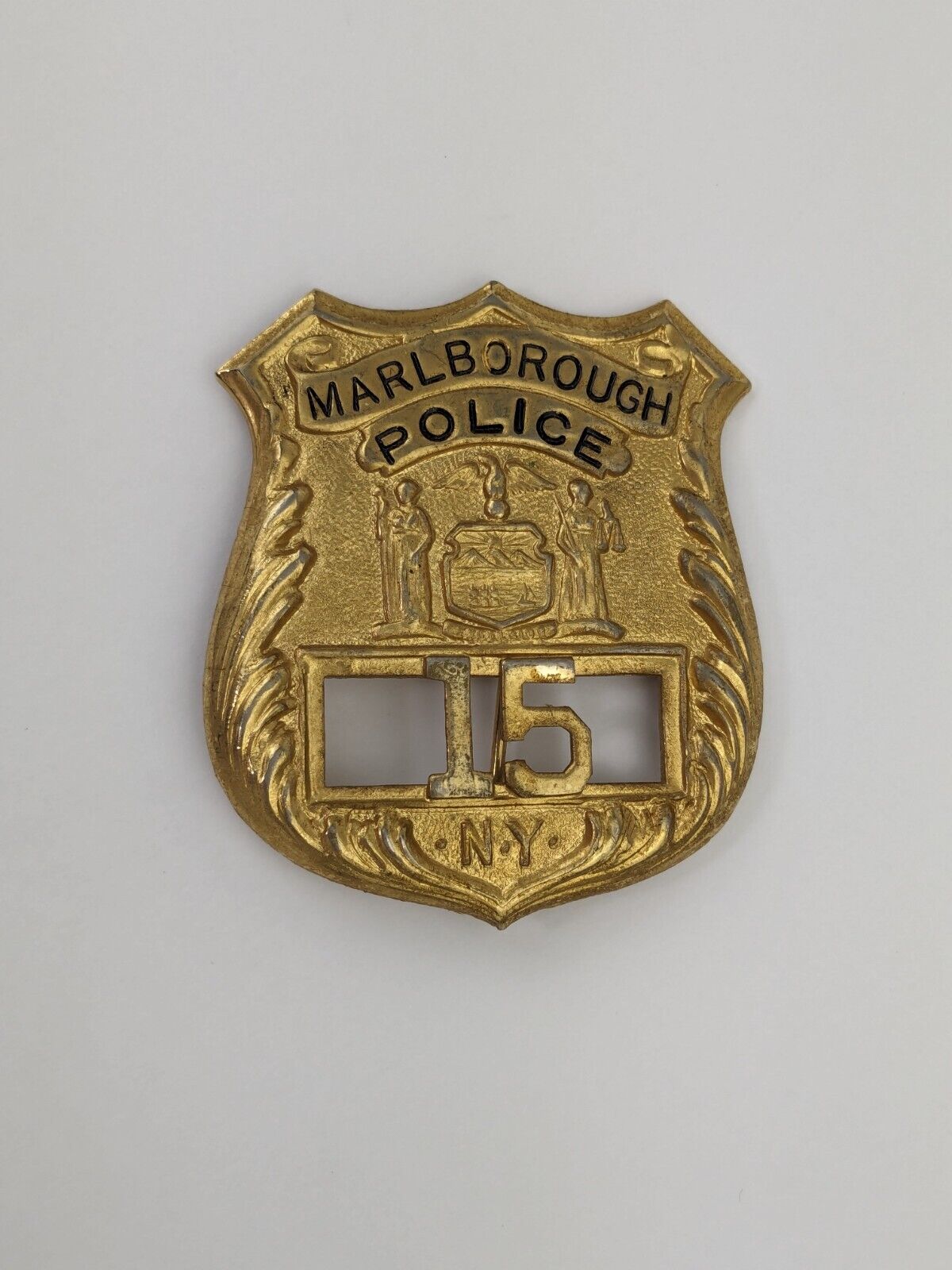 Vtg Marlborough New York Police Patrolman Badge M.R. CULLEN Marlboro NY OBSOLETE