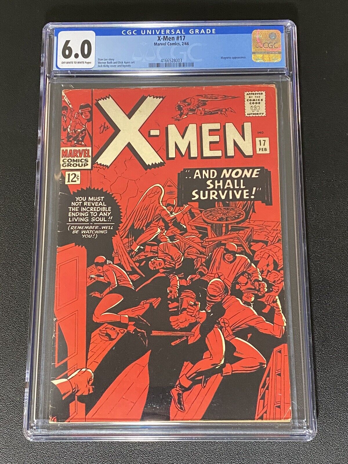 Uncanny X-Men #17 CGC 6.0 Marvel February 1966 Magneto Appearance Stan Lee Story