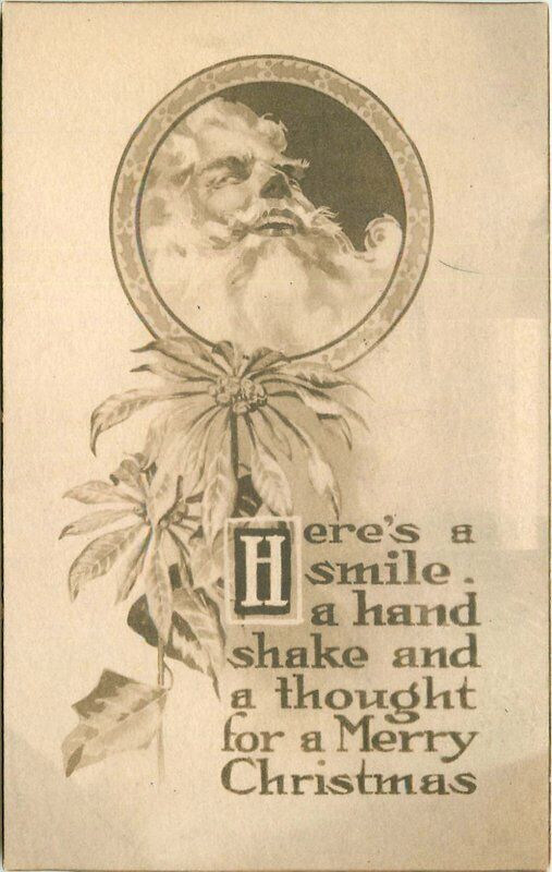 C-1910 Santa Christmas Artist impression Postcard 21-12593