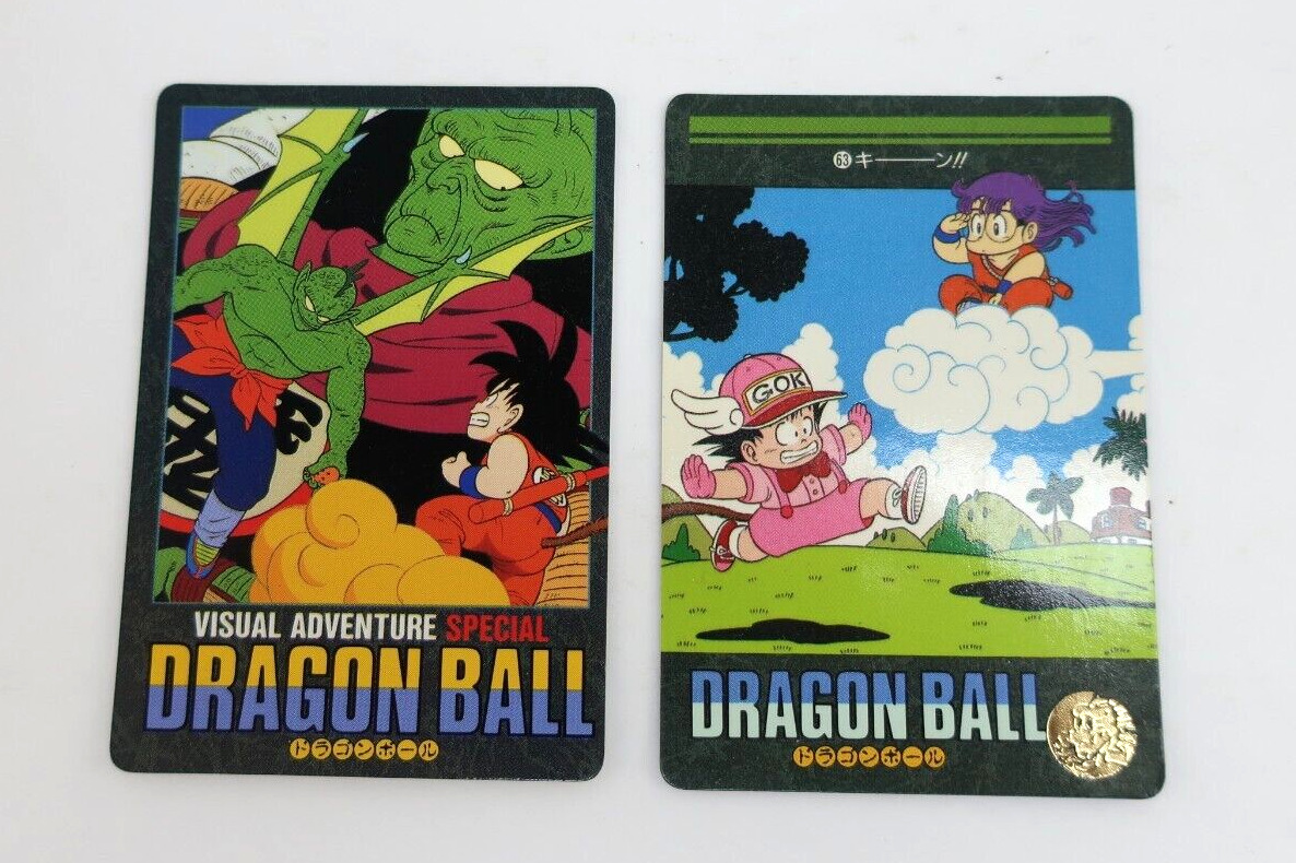 Dragon ball Goku & Arale Carddass Visual Adventure Retro 1991 Anime Cards HK