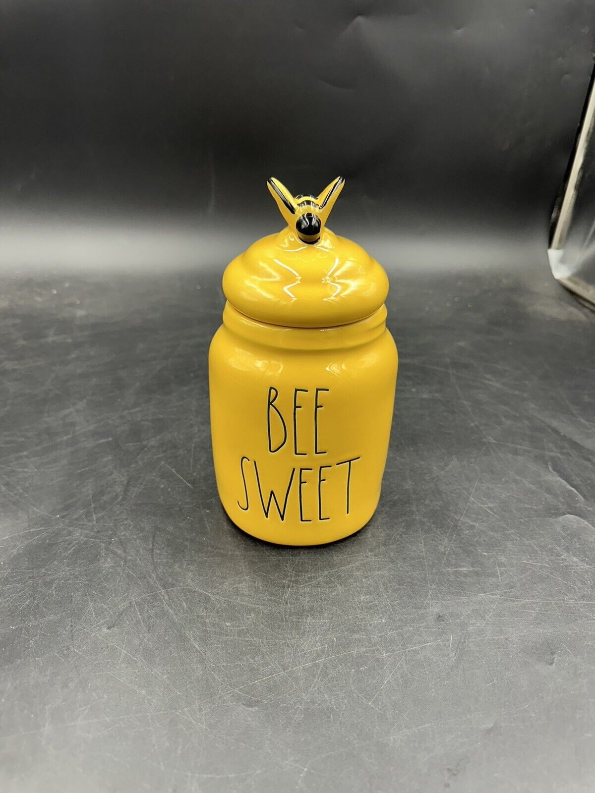Rae Dunn BEE SWEET  Canister Yellow.