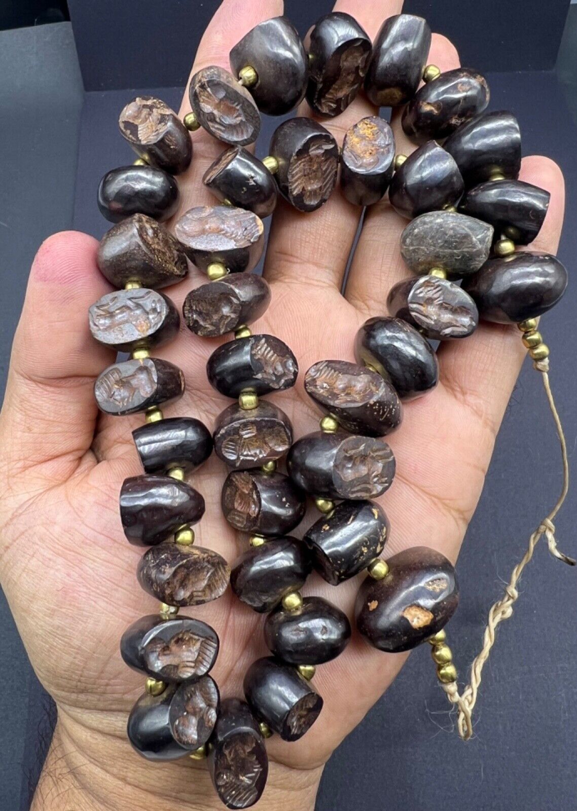 Lot Of Rare Ancients Old Natural Garnet Stone Different Intaglios Roman Stampe B