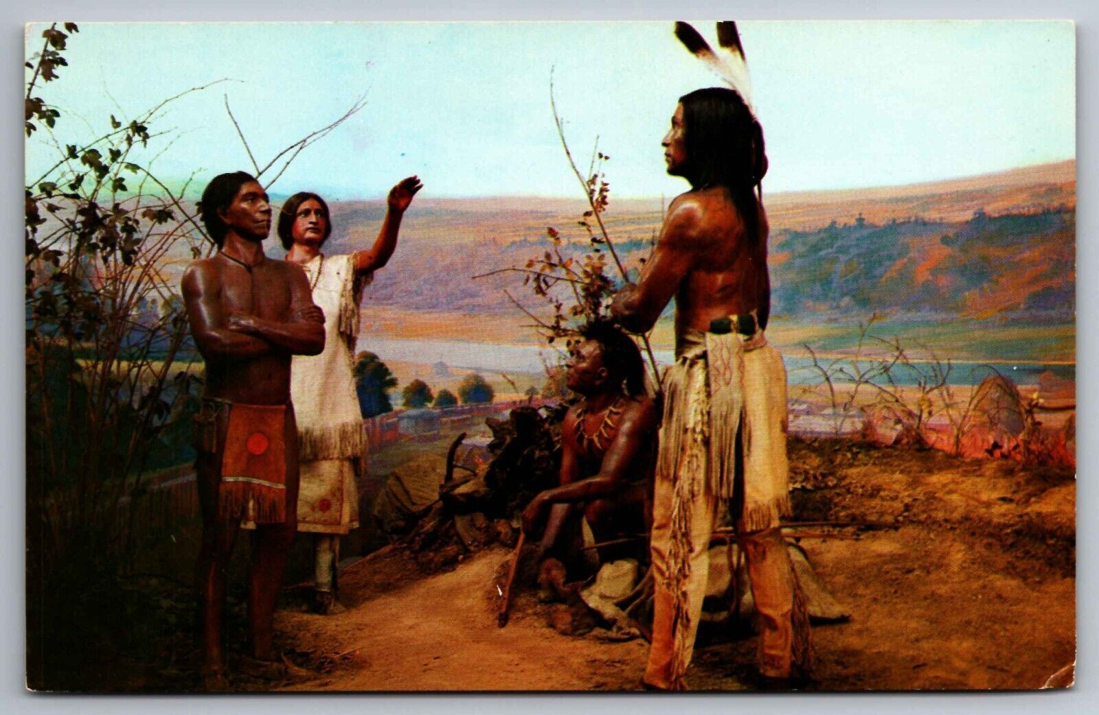 Postcard Depiction Victorious Mohawk Warriors New York State Museum Albany  A 21