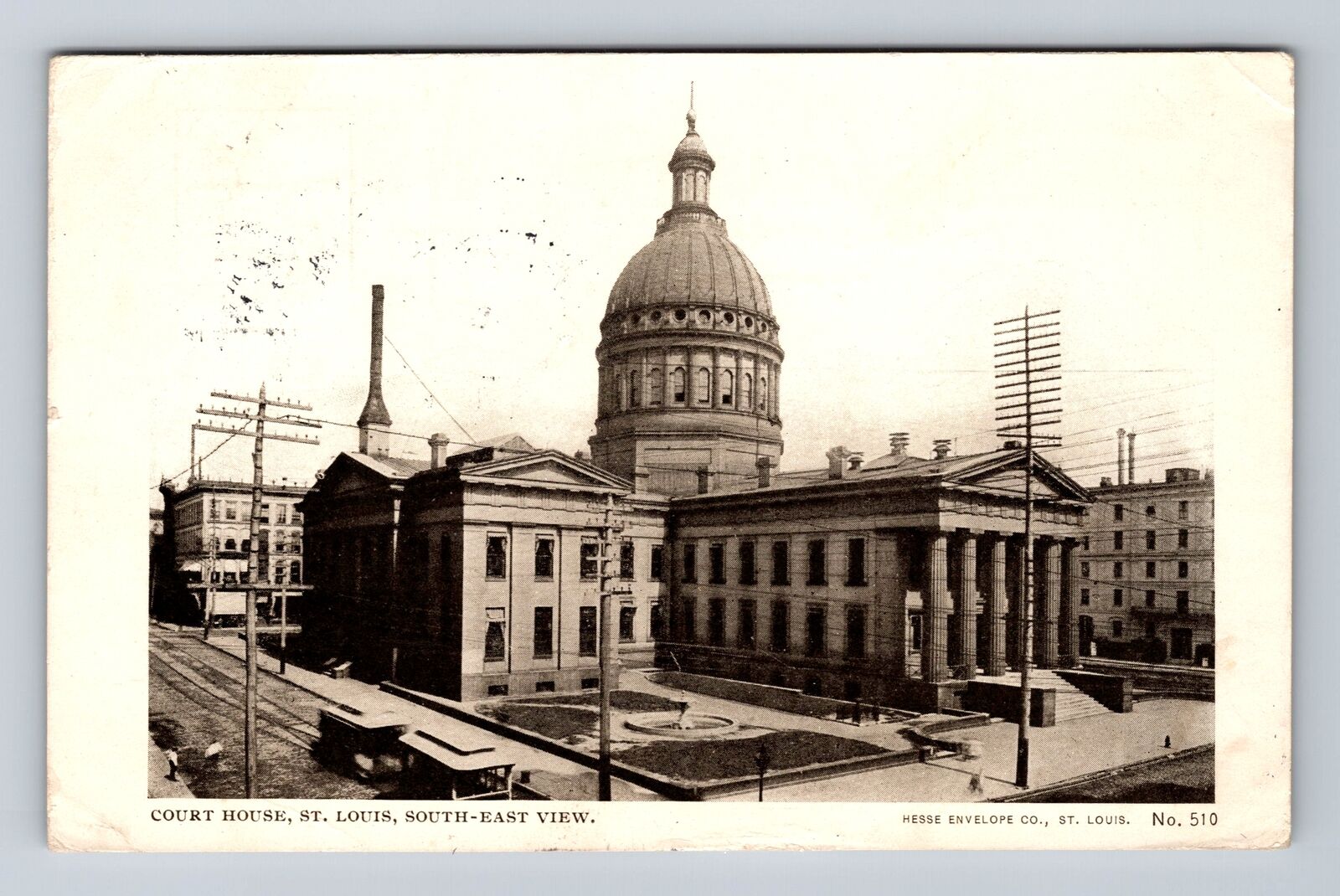 St Louis MO-Missouri, Courthouse Southeast View, Antique, Vintage c1903 Postcard