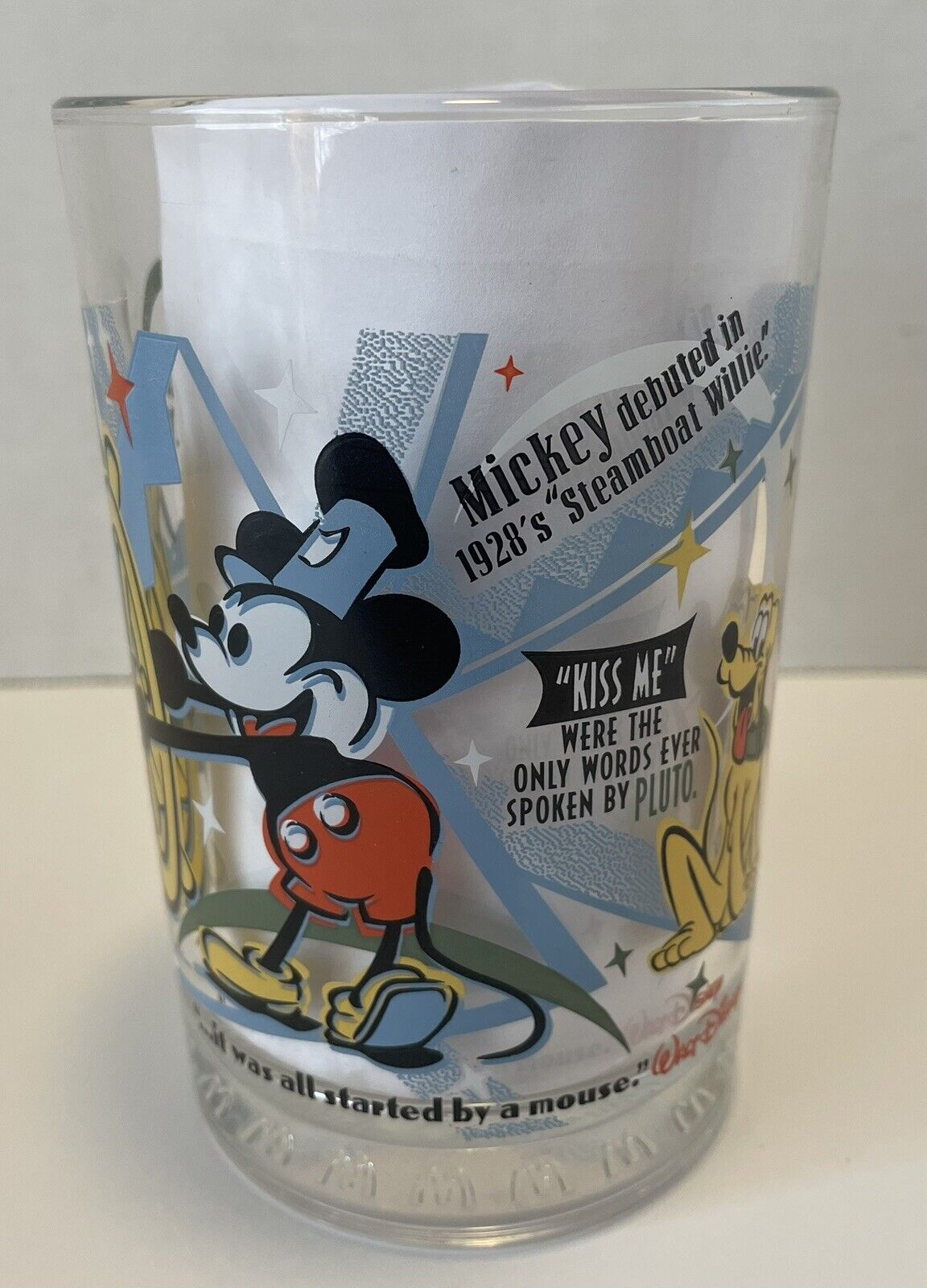 McDonalds Walt Disney World 100 Years of Magic Anniversary Drink Glass Vintage