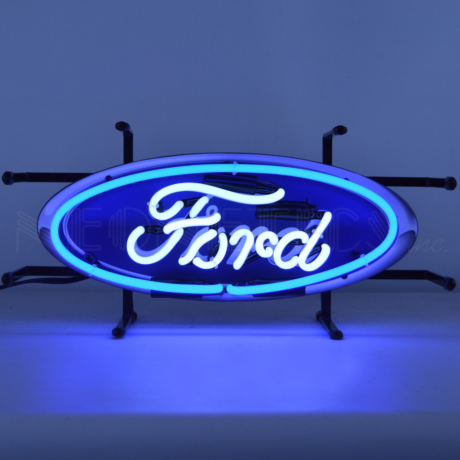 Neon Sign Ford Blue Oval Dad\'s Garage wall lamp light Mustang GT F-150 Truck OLP
