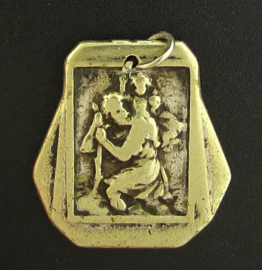 Vintage Saint Christopher Medal Religious Holy Catholic