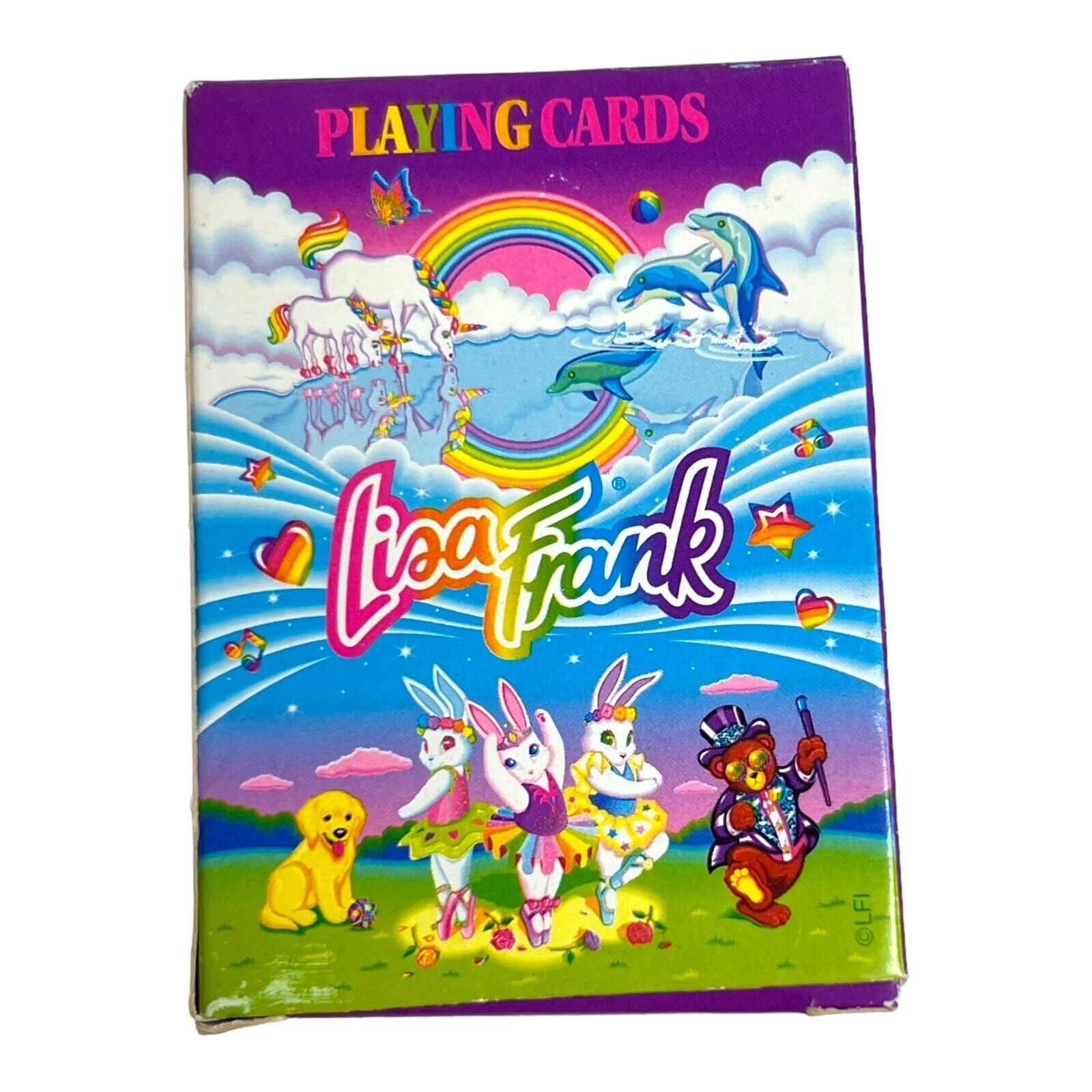 Lisa Frank Collectors Edition Playing Cards New SEALED Plastic Wrap Mini Sticker