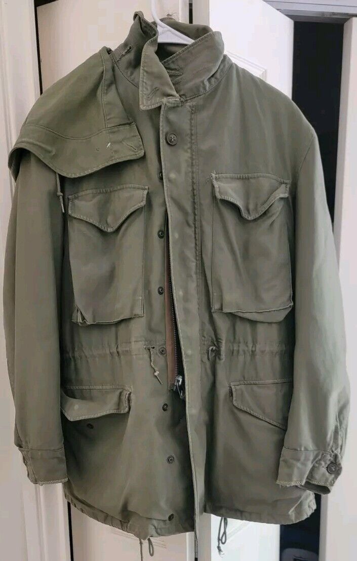 Vintage Korean War Era M-1951 Field Jacket w/ Liner US Army Military Coat 