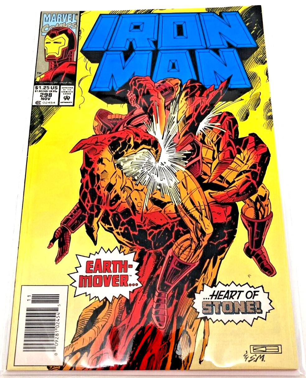 Marvel IRON MAN Earth Mover Heart of Stone 298 Nov 1993 NEWSTAND RARE