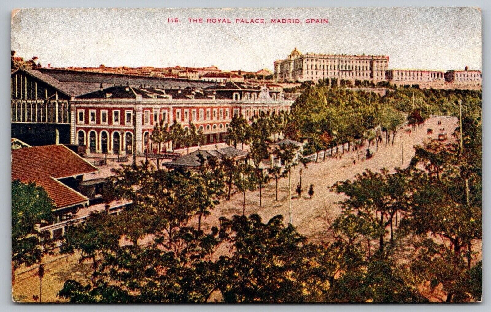 Royal Palace Madrid Spain Manzanares European Postcard
