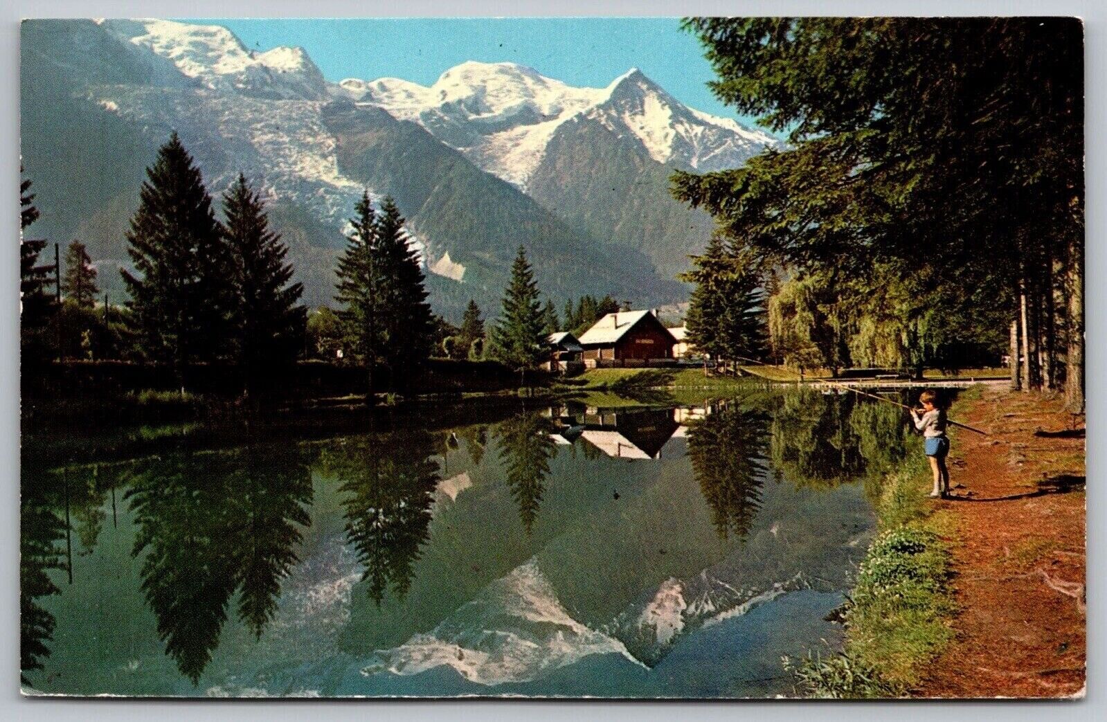 France Chamonix Mont Blanc Scenic Mountain Landscape Chrome UNP Postcard